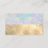 メイクアップブラシ |幾何学的金ゴールド 名刺 (裏面)