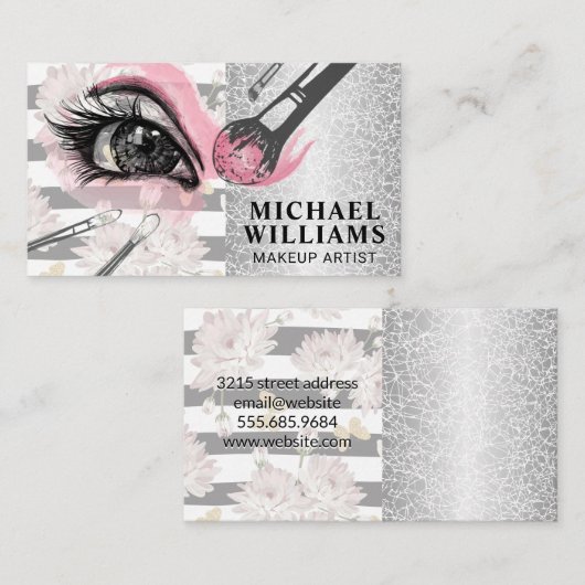 メイクアップブラシ | 目 名刺 (正面/裏面)