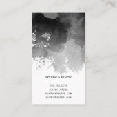 メイクアップブラシ |黒い水色 名刺 (裏面)