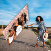 メイクアップブロガーMUAの点字グリッタードリップバラ写真 名刺