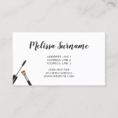 メイクアッププロダクツメイクアップアーティスト美容師 名刺 (裏面)