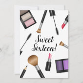 メイクアッププロダクツSweet sixteen誕生日パーティー 招待状 (正面)