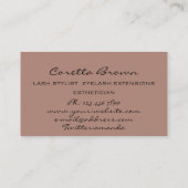 メイクアップヘアアポイントメントリマインダーブラックグリッター 名刺 (裏面)