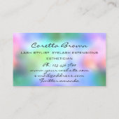 メイクアップヘアアポイントメントリマインダーブラックグリッター 名刺 (裏面)