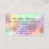 メイクアップヘアアポイントメントリマインダーブラックドリップ 名刺 (裏面)