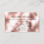 メイクアップヘアアポイントメントリマインダーブラックパンチ 名刺 (裏面)