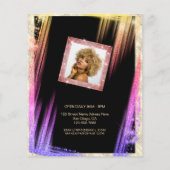 メイクアップヘアカスタムサロンフォトブラック金ゴールドユニークF チラシ (裏面)