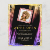 メイクアップヘアカスタムサロンフォトブラック金ゴールドユニークF チラシ (正面)