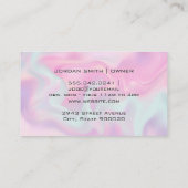 メイクアップヘアキット |パステルグラディエント液体 名刺 (裏面)