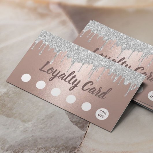 メイクアップヘアサロンシルバードリップバラ金ゴールドロイヤリティ ロイヤリティカード