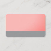 メイクアップヘアサロンビューティシアンピンクビジネスカード 名刺 (裏面)