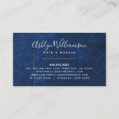 メイクアップヘアサロン大理石水カラー金ゴールドターコイズ ロイヤリティカード (裏面)