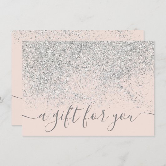 メイクアップヘアシルバーグリッターパステルギフト券 (正面/裏面)