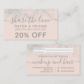 メイクアップヘアシルバーグリッター赤面共有愛 紹介カード (正面/裏面)