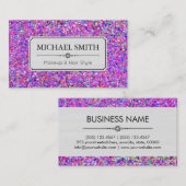メイクアップヘアスタイルグリットグリッター数々のカラー 名刺 (正面/裏面)