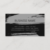 メイクアップヘアスタイルモダングレーブラシストローク 名刺 (裏面)