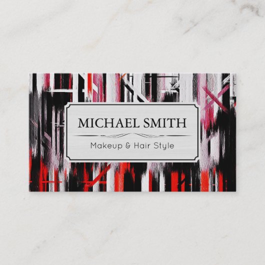 メイクアップヘアスタイルモダン抽象芸術アート#13 名刺 (正面)