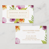 メイクアップヘアスタイル美しいサロンフェミニンフローラ 名刺 (正面/裏面)