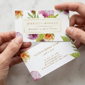 メイクアップヘアスタイル美しいサロンフェミニンフローラ 名刺