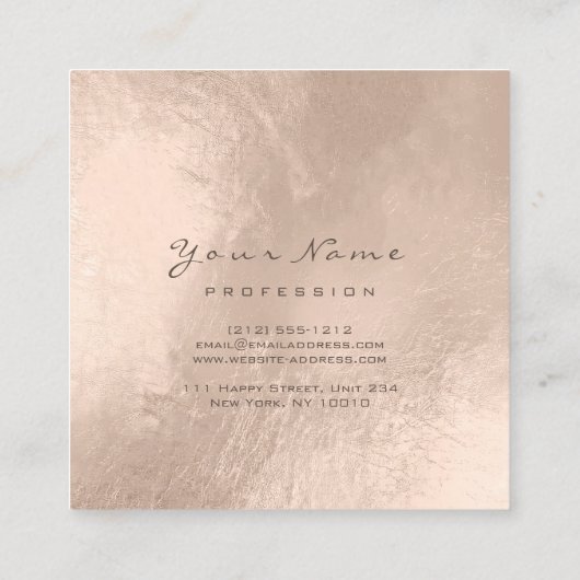 メイクアップヘアドライザーラッシュマーメイドスクエア スクエア名刺 (裏面)