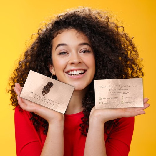 メイクアップヘアドレッサーラッシュマーメイドアイボリーブロンズ 名刺