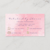 メイクアップヘアドレッサーラッシュマーメイドピンク 名刺 (裏面)