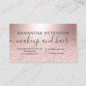 メイクアップヘアバラ金ゴールドグラデーショングリッター金属箔 名刺 (裏面)