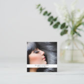 メイクアップヘアフォトQRコードSNS スクエア名刺 (スタンド正面)