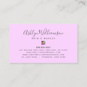 メイクアップヘアマーブルウォーターカラー金ゴールド紫グリーン ロイヤリティカード (裏面)