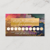 メイクアップヘアマーブルウォーターカラー金ゴールド紫グリーン ロイヤリティカード (正面)