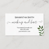 メイクアップヘアミニマリスト 予約カード (裏面)