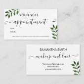 メイクアップヘアミニマリスト 予約カード (正面/裏面)