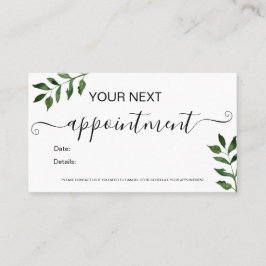 メイクアップヘアミニマリスト 予約カード