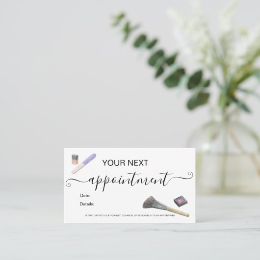 メイクアップヘアミニマルアポイントメントカード 予約カード (スタンド正面)