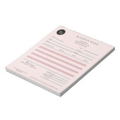 メイクアップヘア美しいサロンバラ金ゴールド請求書売上 ノートパッド (回転)