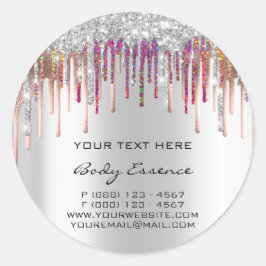 メイクアップホログラフィードリップバラシルバーホリデー ラウンドシール