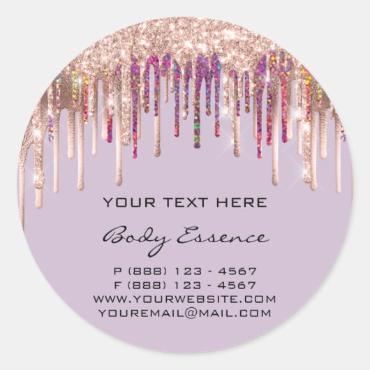メイクアップホログラフィードリップバラパープルホリデーズ ラウンドシール (正面)