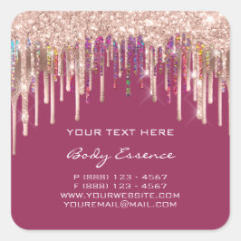 メイクアップホログラフィードリップバラ製品ベリー スクエアシール