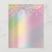 メイクアップホログラフサロンバラグリッターフライヤードリップ チラシ (裏面)