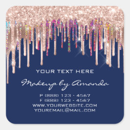 メイクアップホログラフドリップスブルーネイビー製品 スクエアシール