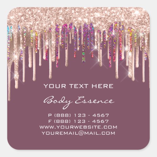 メイクアップホログラフ駆動バラ製品 スクエアシール (正面)