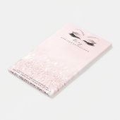 メイクアップホワイトラッシュバラ名くもの巣電話ピンク ポストイット (アングル)