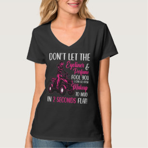 メイクアップマッドAtvクワッドバイク乗馬ガール4輪 Tシャツ