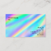 メイクアップモダンアーティストの目がホログラフィックバスを点滅 名刺 (裏面)