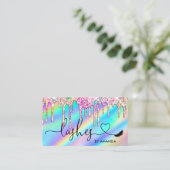 メイクアップモダンアーティストの目がホログラフィックバスを点滅 名刺 (スタンド正面)