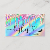 メイクアップモダンアーティストの目がホログラフィックバスを点滅 名刺 (正面)