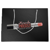 メイクアップモダンアーティストスタイリスト美しいサロンリップスティック ラージペーパーバッグ (正面)