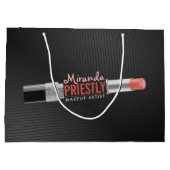 メイクアップモダンアーティストスタイリスト美しいサロンリップスティック ラージペーパーバッグ (裏面)