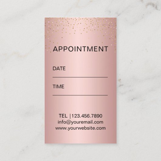 メイクアップモダンアーティストバラ金ゴールドリップアポイントメント 予約カード (裏面)