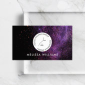 メイクアップモダンアーティストミニマルなサークル顔ロゴ 名刺